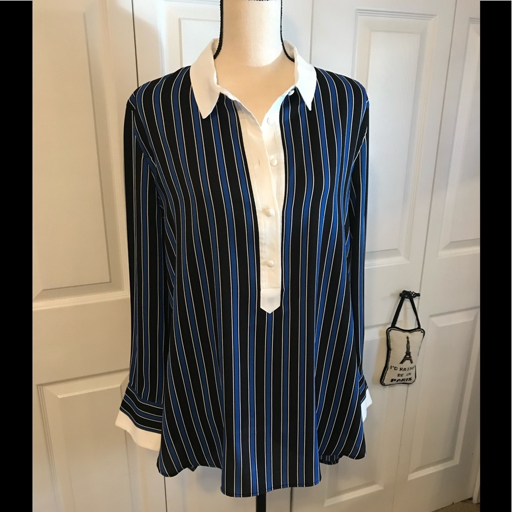 - IMNYC Tunic Blouse & Long Sleeves with Placket Front